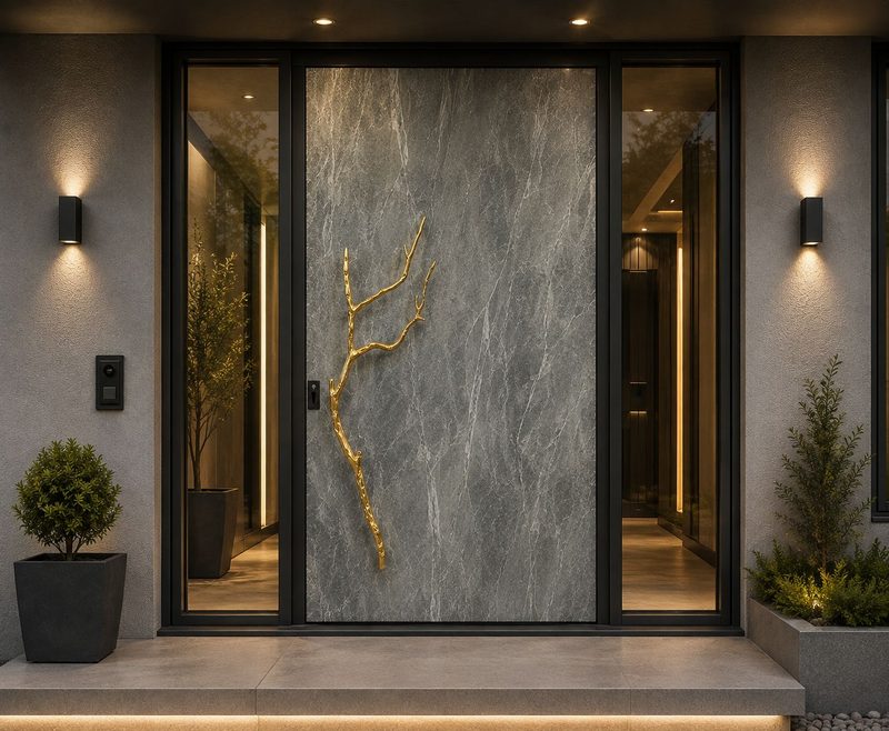 Pivot entrance door