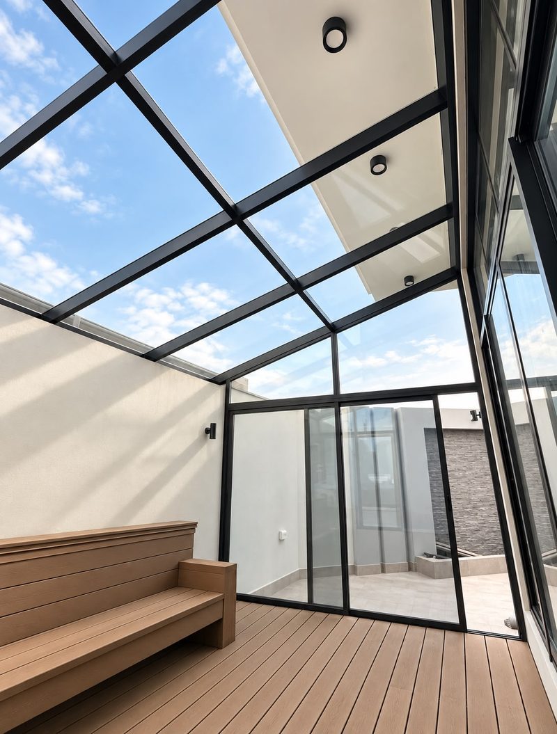 Glass skylight canopy